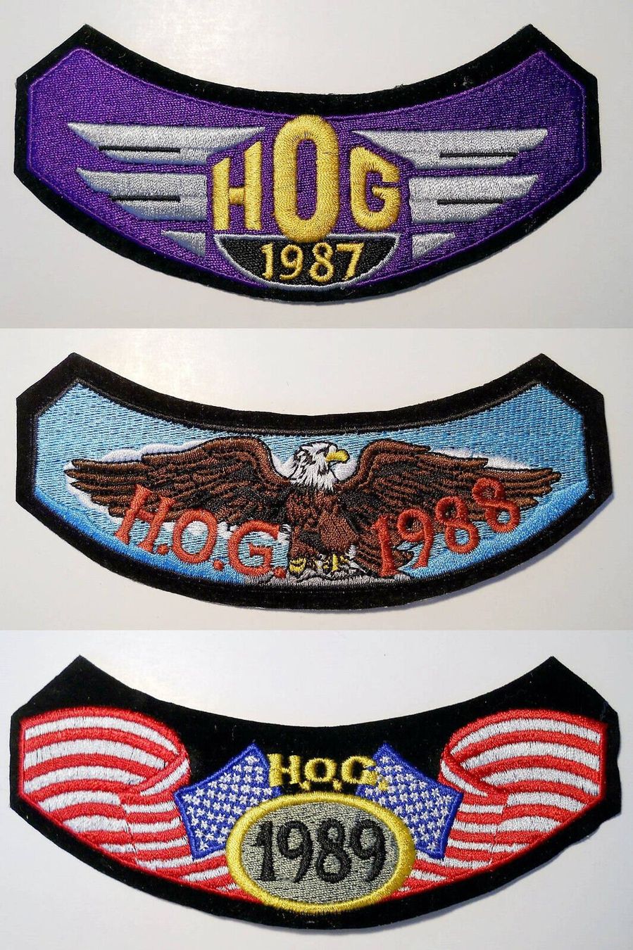 Toppe: HUGE 23 HOG LOT 1984-2006 COMPLETE RUN HARLEY DAVIDSON PATCH – Nuovo (secondo la descrizione) da Lugano venduto da YouWantUS 3