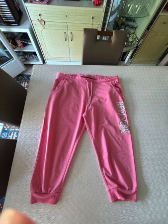 Pantaloni tuta rosa misto cotone tg.L Chicorée (New York)