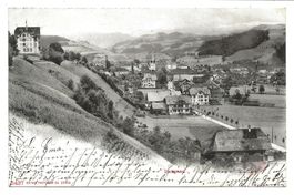 Langnau im Emmental (BE) Dorfpartie - Bauernhäuser - 1904