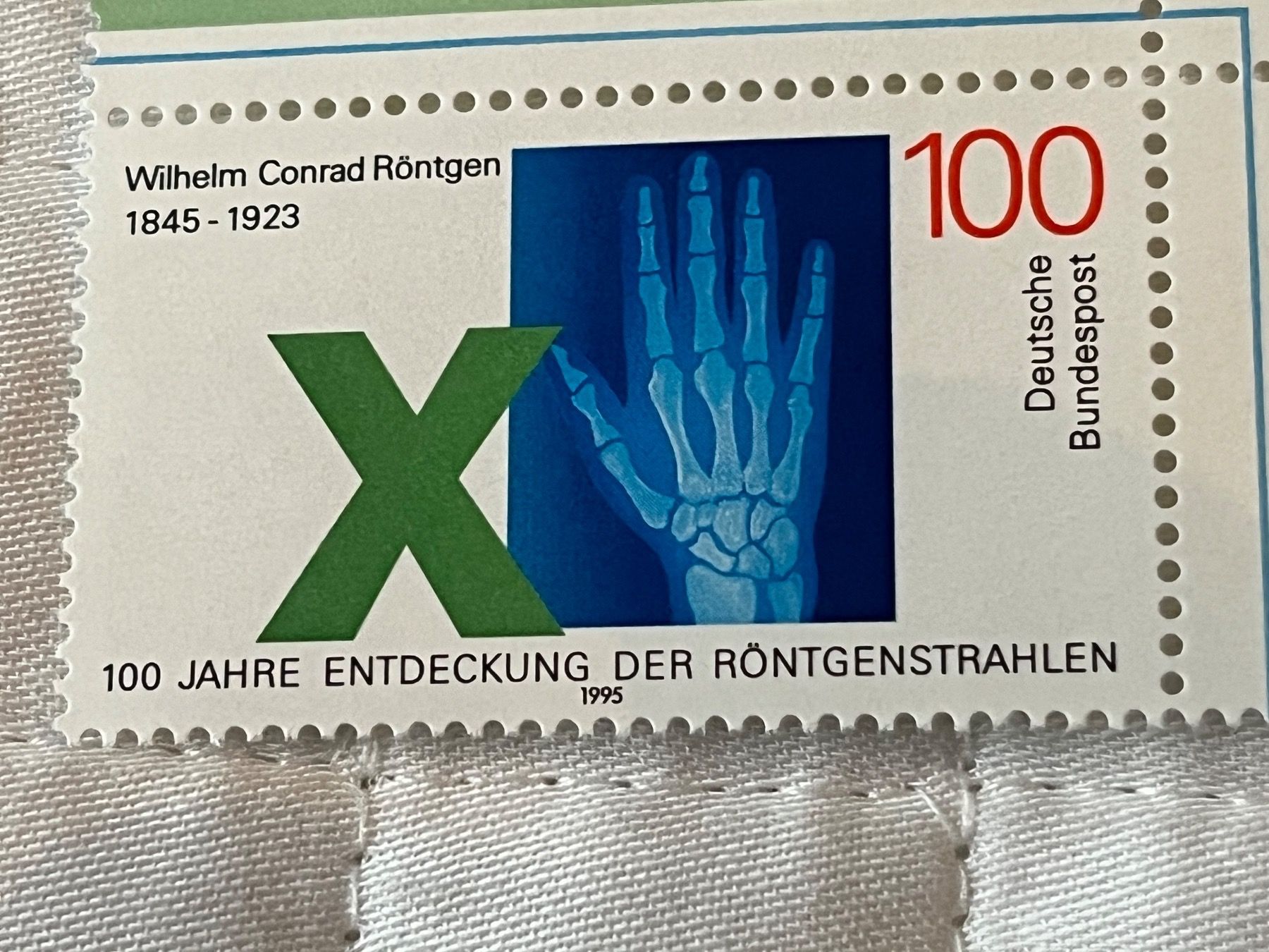 Tutti i francobolli: 4 Briefmarken Deutschland 1995 Postfrisch Röntgen – Nuovo e nell'imballaggio originale da Zürich venduto da engebrunau 1