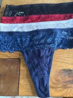 4x String-Tanga-Unterwäsche-Spitzen-Sexy- Grösse S