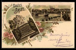 Litho Basel, Strassburger Denkmal, Wetts