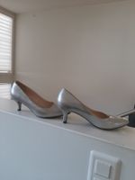 Damen-Schuh silber Gr. 40 mit 6cm-Absatz