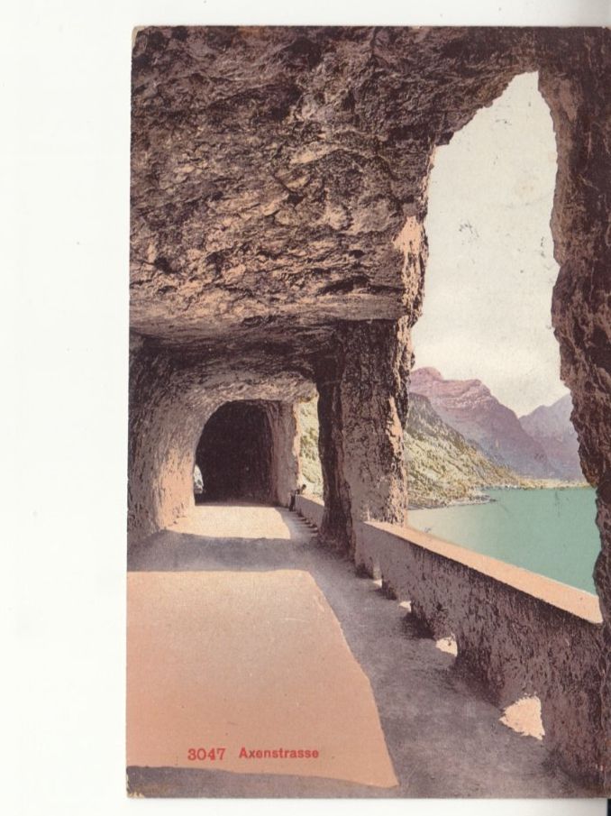 Cartoline postali: Axenstrasse 1911 mit ST Treib – Usato da Bürglen TG venduto da StampGraf
