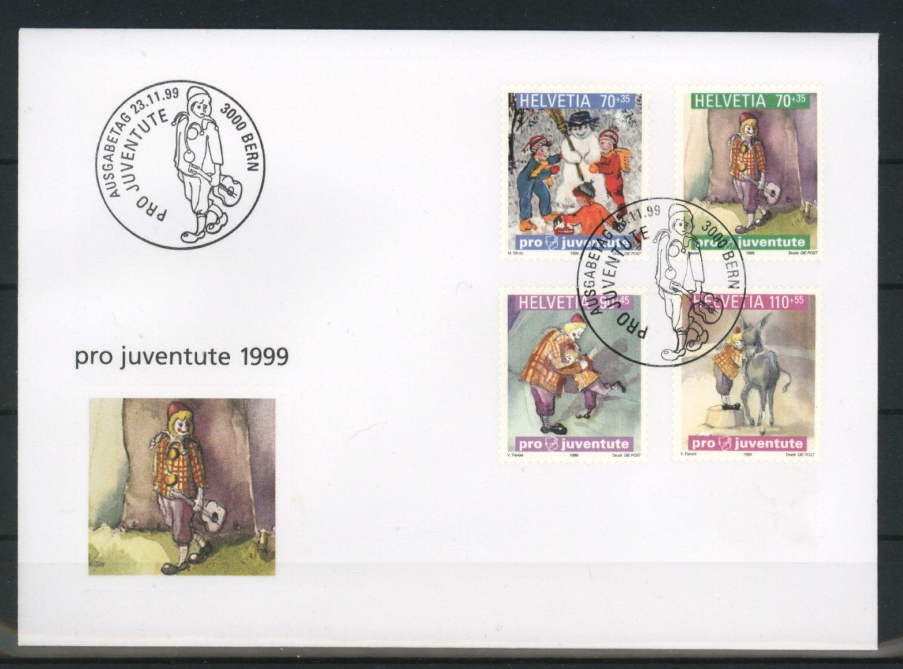 Tutti i francobolli: 1999, FDC, Pro Juventute – Usato da Willisau venduto da Vollstempel