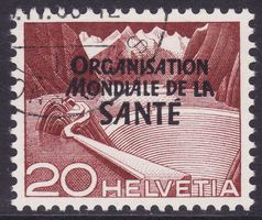 OMS SBK-Nr. 9 (Technik und Landschaft 1950) gestempelt