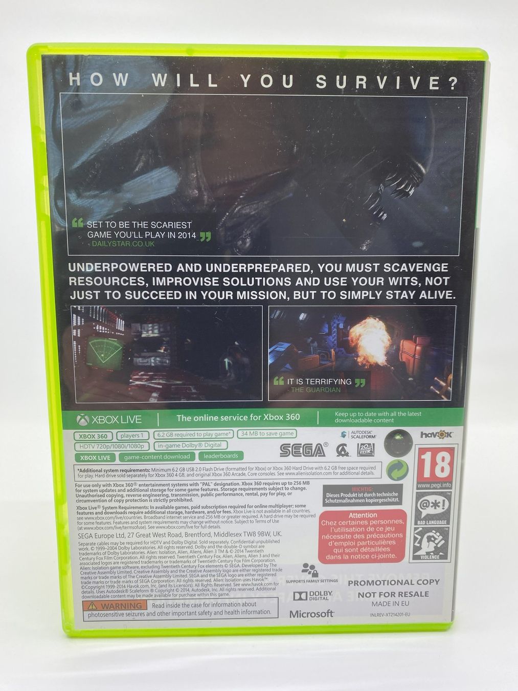 Spiele: 🎮🟡💎 'Alien Isolation' X360 - NFR - Survival Horror – Gebraucht aus Gossau SG von gD_MerchAndMore 1