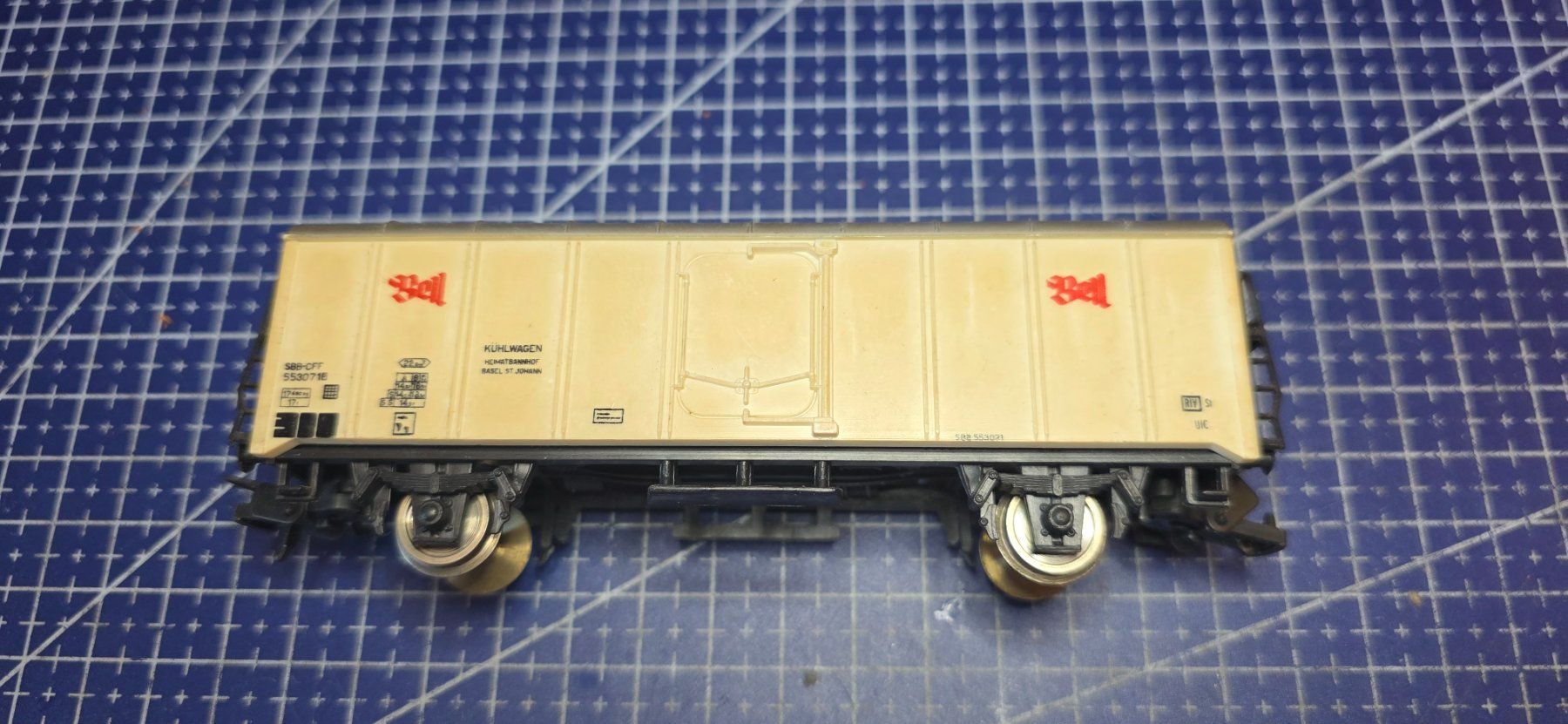 Lima Modellini di ferrovie: Lima Bell Kühlwagen H0/DC – Usato da Hochfelden venduto da Danizh0