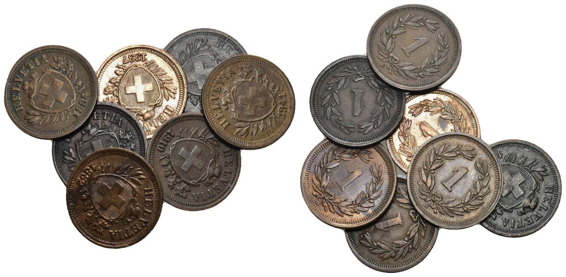 Tutti le monete: Schweiz 1 Rappen Lot – Usato da Bern venduto da numismatictops