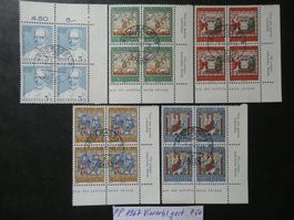 PP 1967 Viererblöcke gestempelt