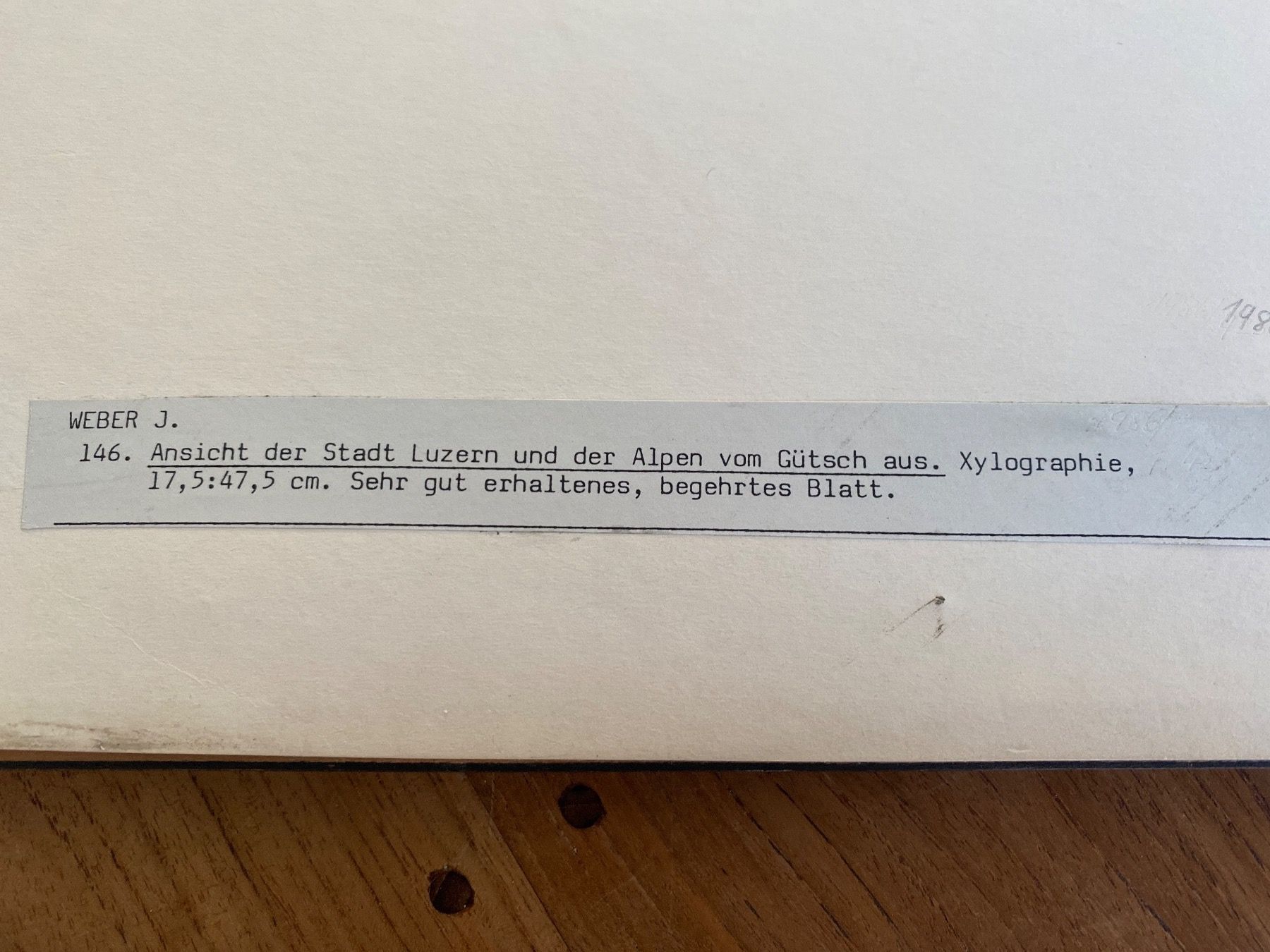 Stiche: Xylographie von Luzern – Gebraucht aus Kriens von Mollinos 5