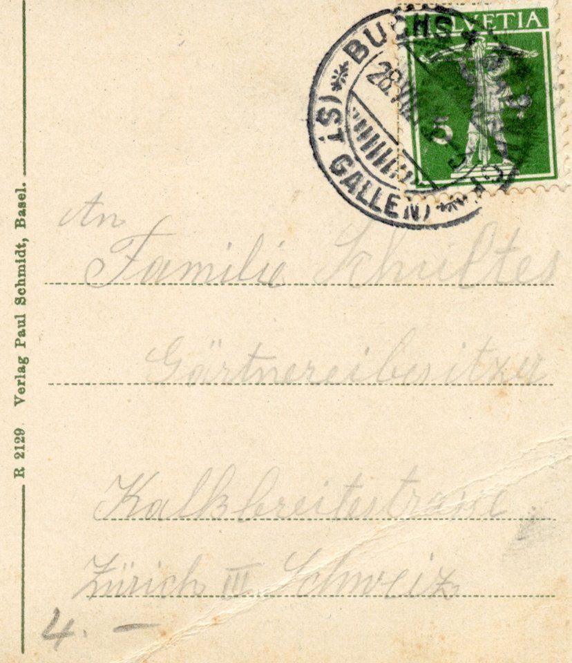 Ansichtskarten: Buchs Blick vom Schloss Werdenberg – Gebraucht aus Ruggell von spalkur42 1
