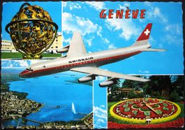 GENÈVE vue aérienne - Flugzeug Swissair