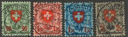 CH - Wappenschild - Zst. Nr. 163 - 166 - Vollstempel