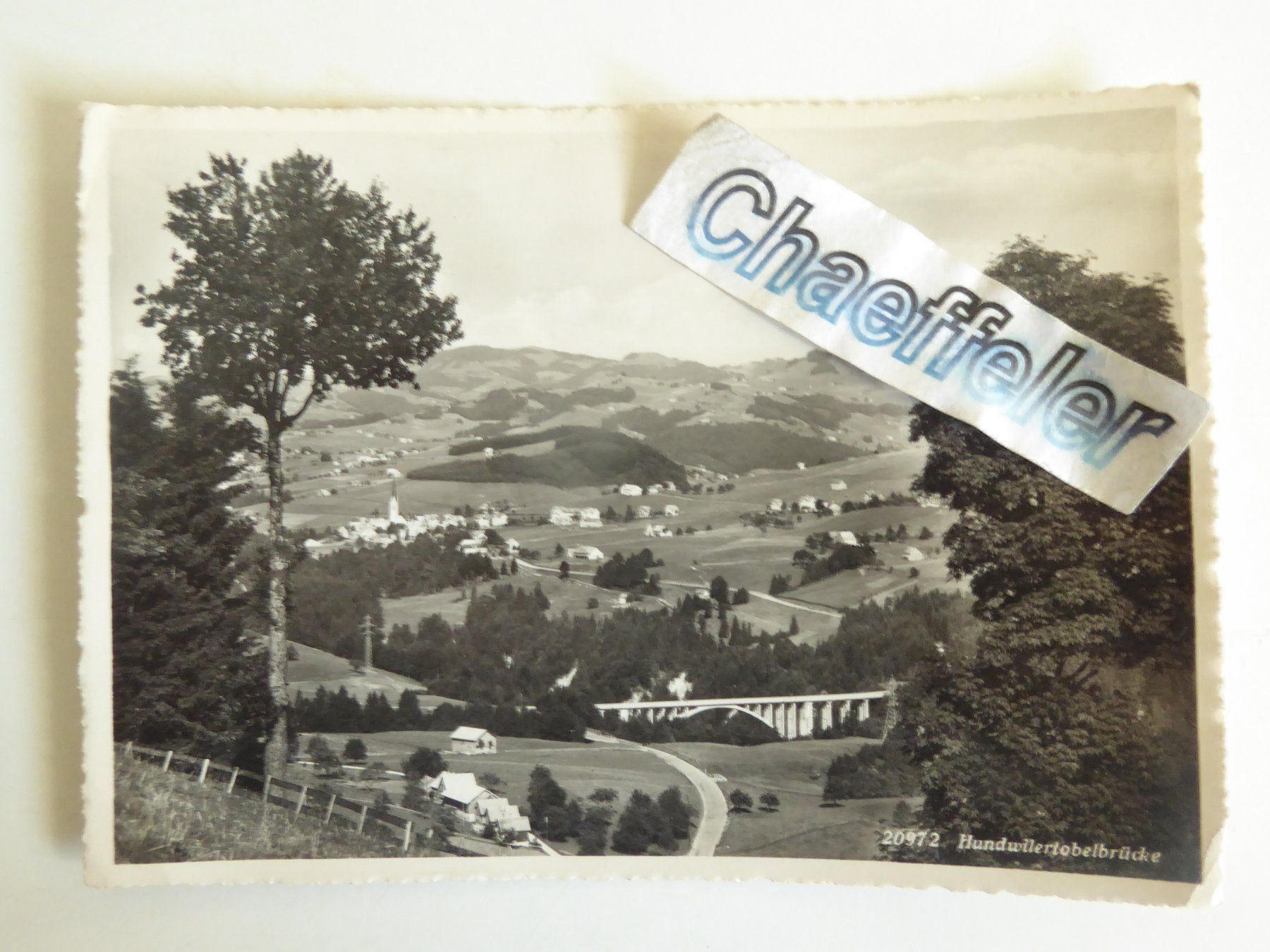 Cartoline postali: 1950  Hundwilertobelbrücke – Usato da Zürich venduto da Chaeffeler