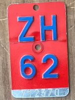 ZH 62 - VELONUMMER - FAHRRADSCHILD - PLAQUE DE VELO - ZH 62