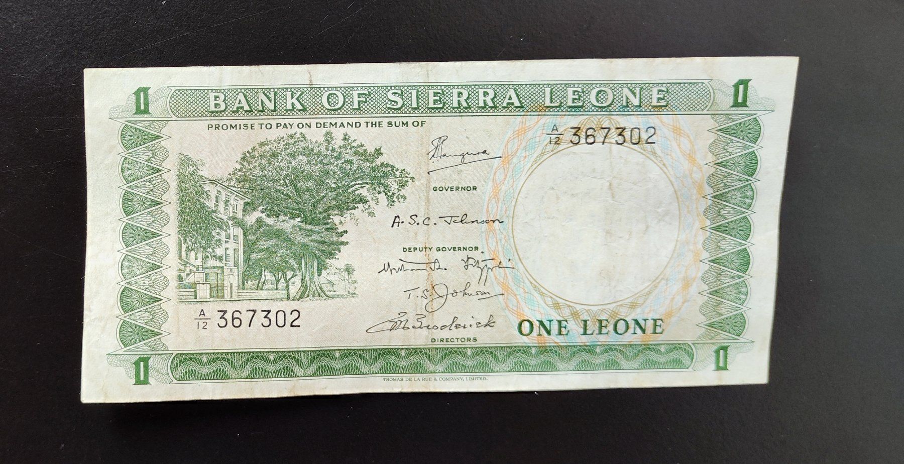 Banconote: One Leone, Sierra Leone Banknote *rar – Usato da Lenzburg venduto da Dani_Lenzburg