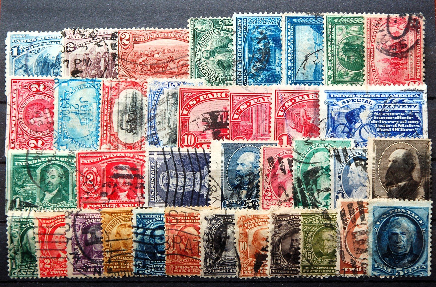 Tutti i francobolli: USA - 36 old stamps used second choice – Usato da Gland venduto da pas_wxw