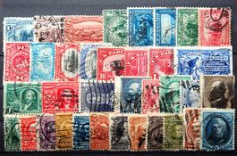 USA - 36 old stamps used second choice