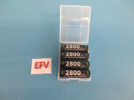 4 Stk. AA Wiederaufladbare  Akku Batterien 2800mAh Kapazität