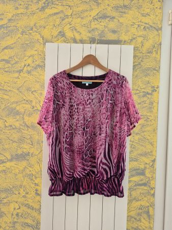 Bluse mit Animal Print, Grösse 44, neuwertig