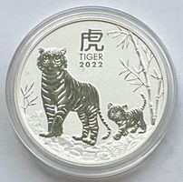 sehr schöne 1 Silber-Unze (31,1 Gr.) Year of the Tiger 2022