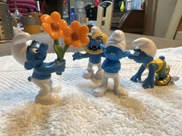 4 Schlümpfe Figuren,Top Zustand, Rarität!(4)