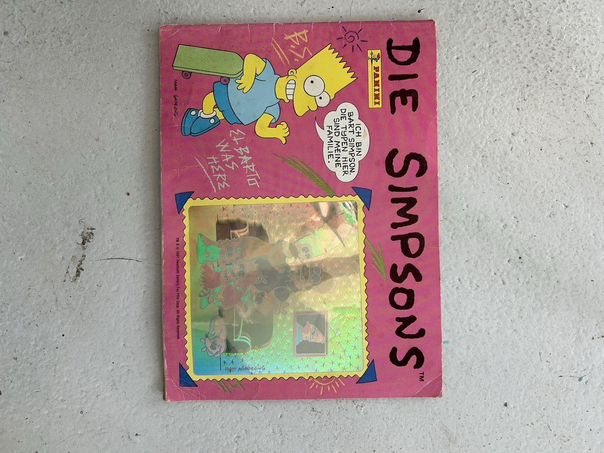 Panini Album: Altes Simpsons Panini Album – Usato da Bern venduto da spraydose