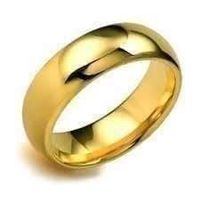 Golden Tungsten (Wolfram) Ring, 6 mm