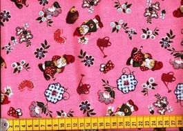 Baumwollstoff 50 x 130 cm Zwerge Pink