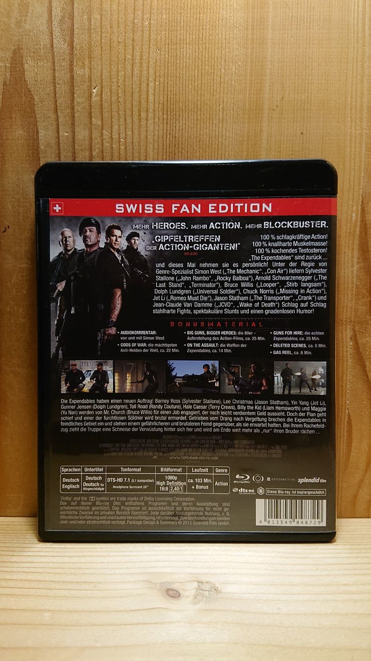 Tutti i DVDs: THE EXPENDABLES 2 Back for War Blu-Ray Uncut Edition – Usato da Wilderswil venduto da Exebub 1