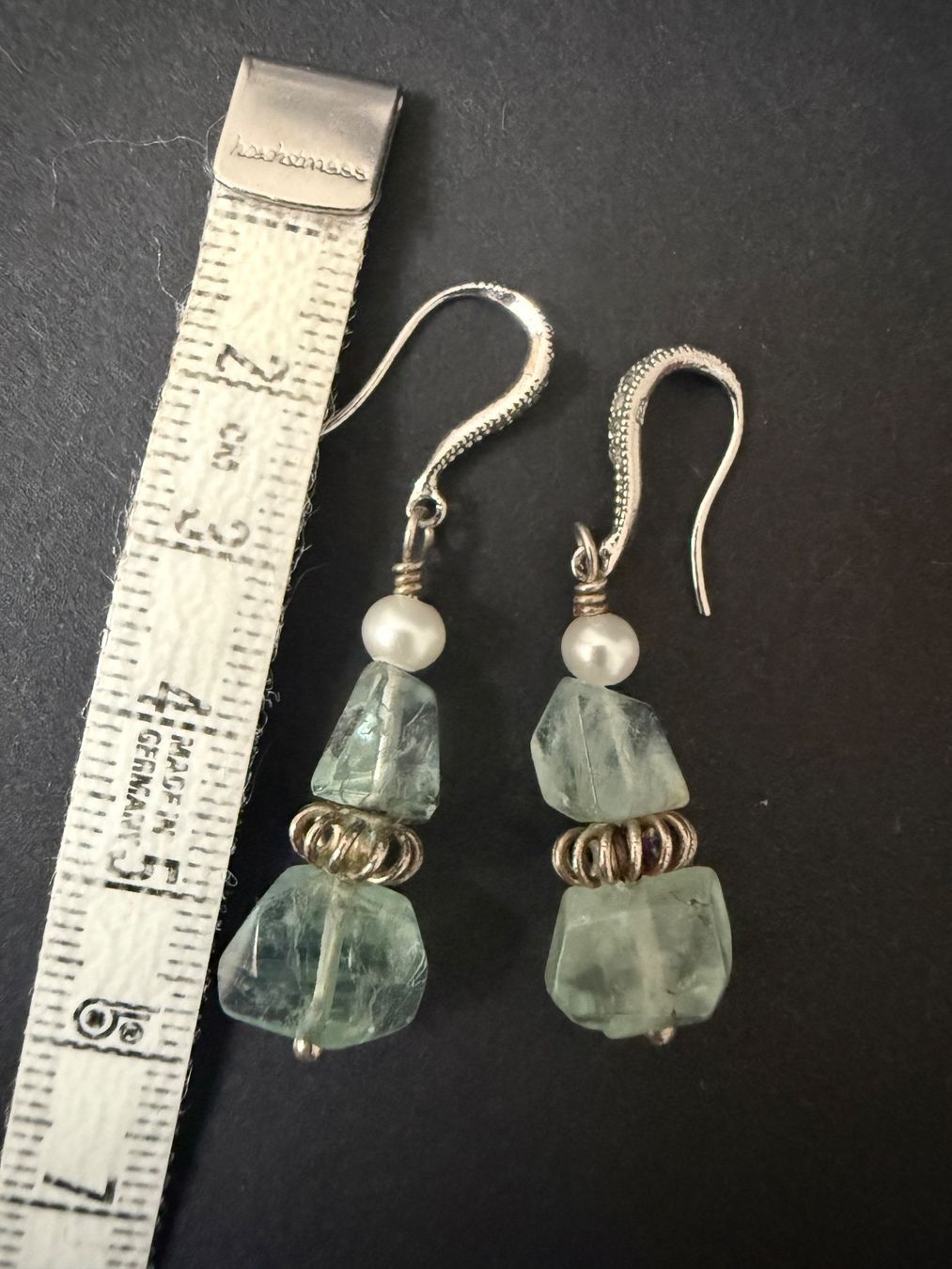Ohrringe & -stecker: Silber Ohrringe mit Aquamarin und Perle 925 – Gebraucht aus Spiegel b. Bern von Rogger72 3