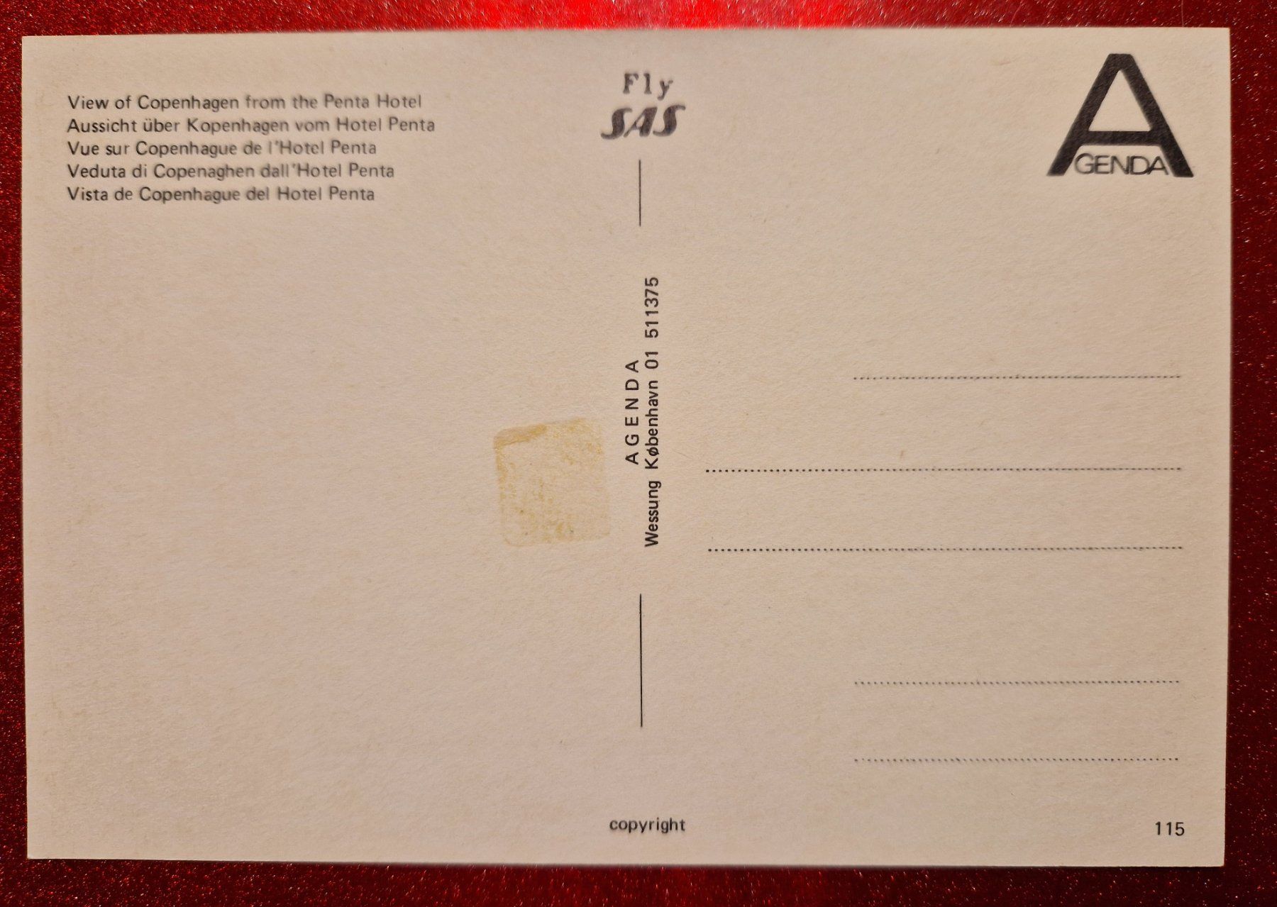Cartoline postali: Kopenhagen Aussicht Hotel Penta SAS – Nuovo (secondo la descrizione) da Melchnau venduto da Fishel 1