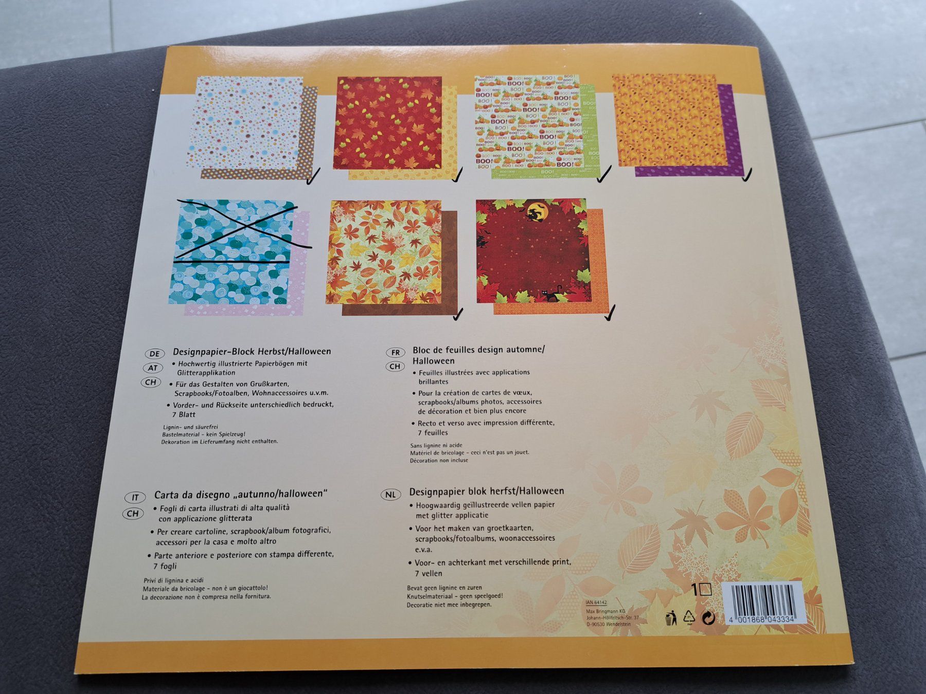Papiere: Designpapier Block 30,5x30,5cm NEU – Neu (gemäss Beschreibung) aus Killwangen von KIANA08 1