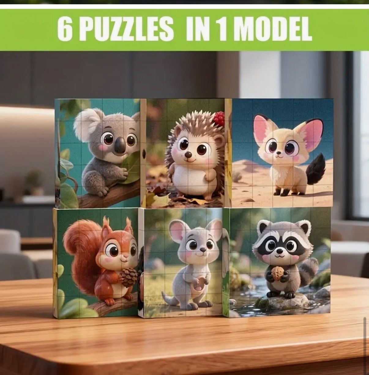 Puzzles: Puzzle-Magnetisch-Tiere- 6 Puzzles in einem Block-kognitiv – Neu und originalverpackt aus Teufenthal AG von MeineSchatztruhe