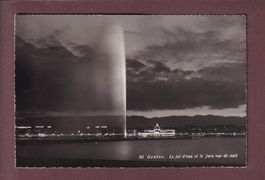 GENEVE - Jet d'Eau de nuit