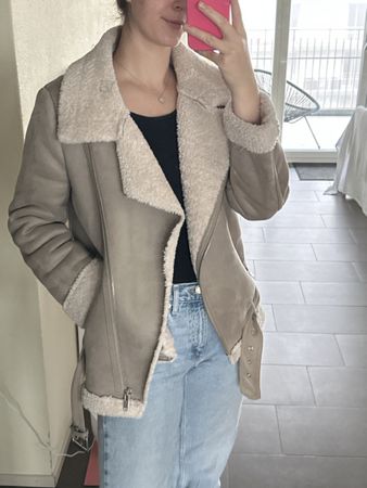 Zara Damen Winter Jacke, Beige, Gr. M, Top Zustand!