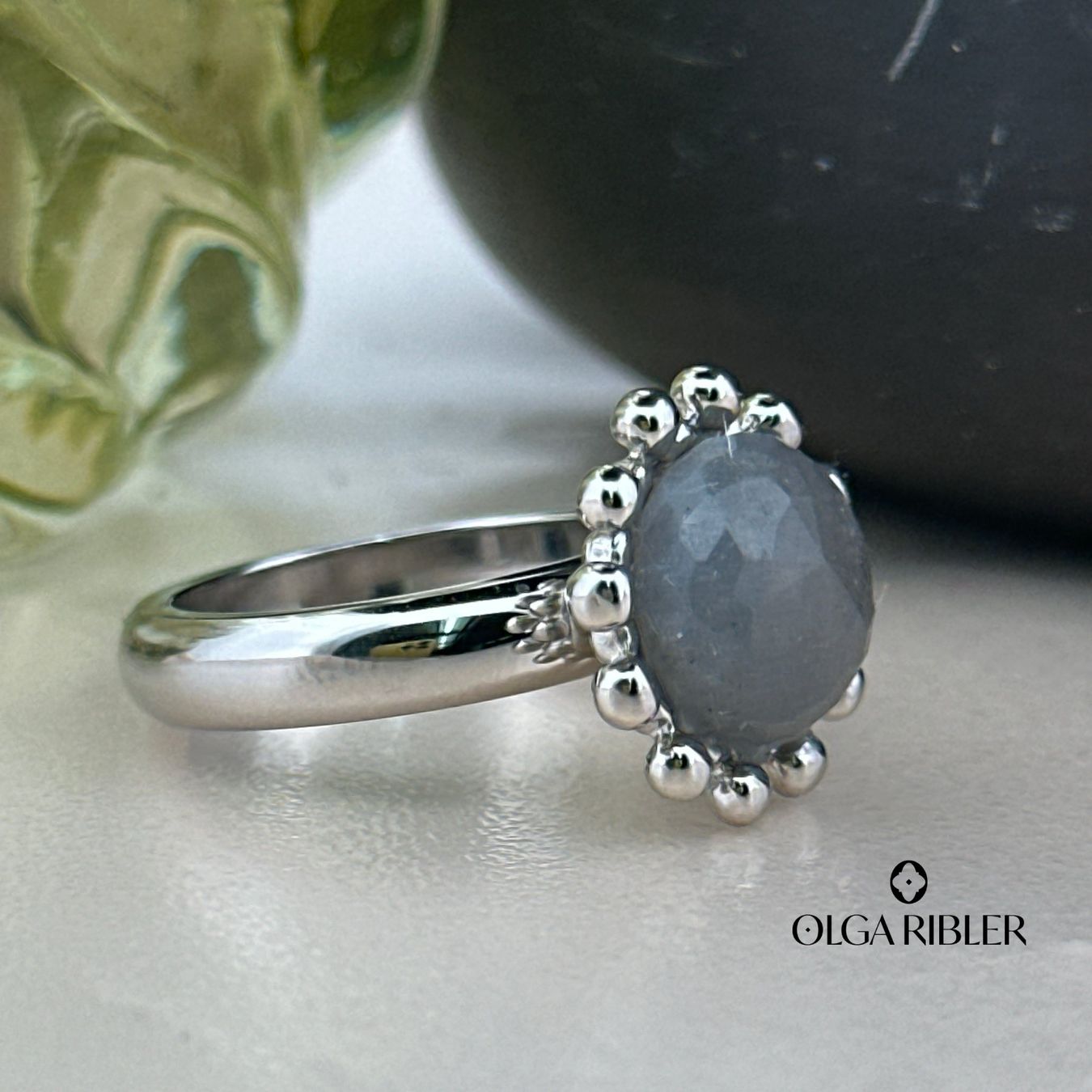 Olga Ribler Anelli: Mondstein Ring Edelstahl Grösse 52 – Nuovo (secondo la descrizione) da Luzern venduto da Schmuckoutlet 1