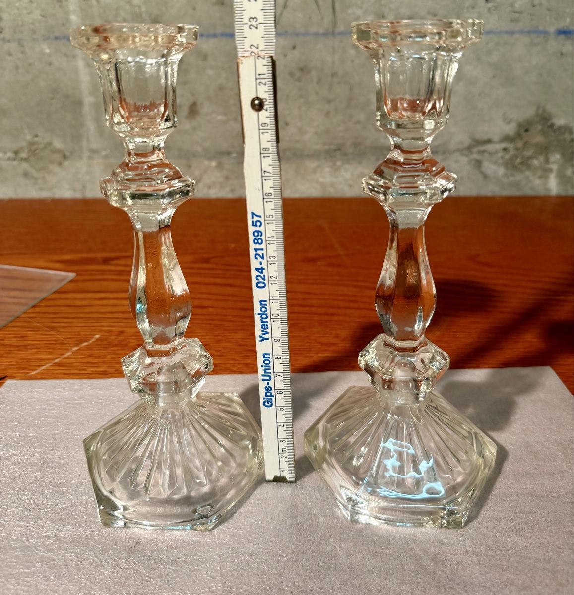 Portacandele: Vintage Crystal Candlestick Holders set of 2 – Usato da Lausanne venduto da artnouveau05 4