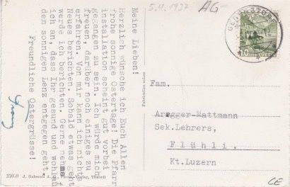 Cartes postales: Gebenstorf (Aarg.) Ortsansicht. 1937 – D'occasion à Schlieren par Rapaelli 1