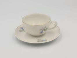 1949 Suisse Langenthal Porzellantasse mit Unterteller
