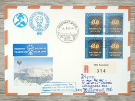 TR13 Enveloppe + Timbre Suisse 1981 Ballon Theme