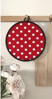 2 Stk. NEUE Topflappen rot-weiss Polka dot - 807108