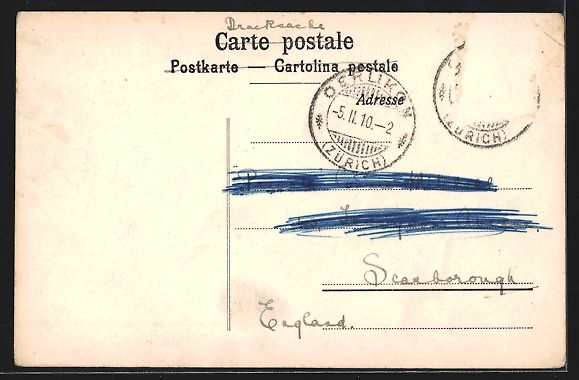 Cartoline postali: Grindelwald, Ortspartie mit Kirche im Wi – Usato da Berlin venduto da bartko-reher 1