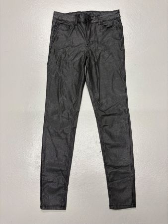 Vila schimmernde Hose schwarz M 32 glänzend skinny
