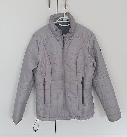 Damen Daunenjacke, grau/silber, M, 170cm