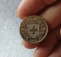 Goldmünze Schweiz 20 Franken Helvetia Jahrgang 1935