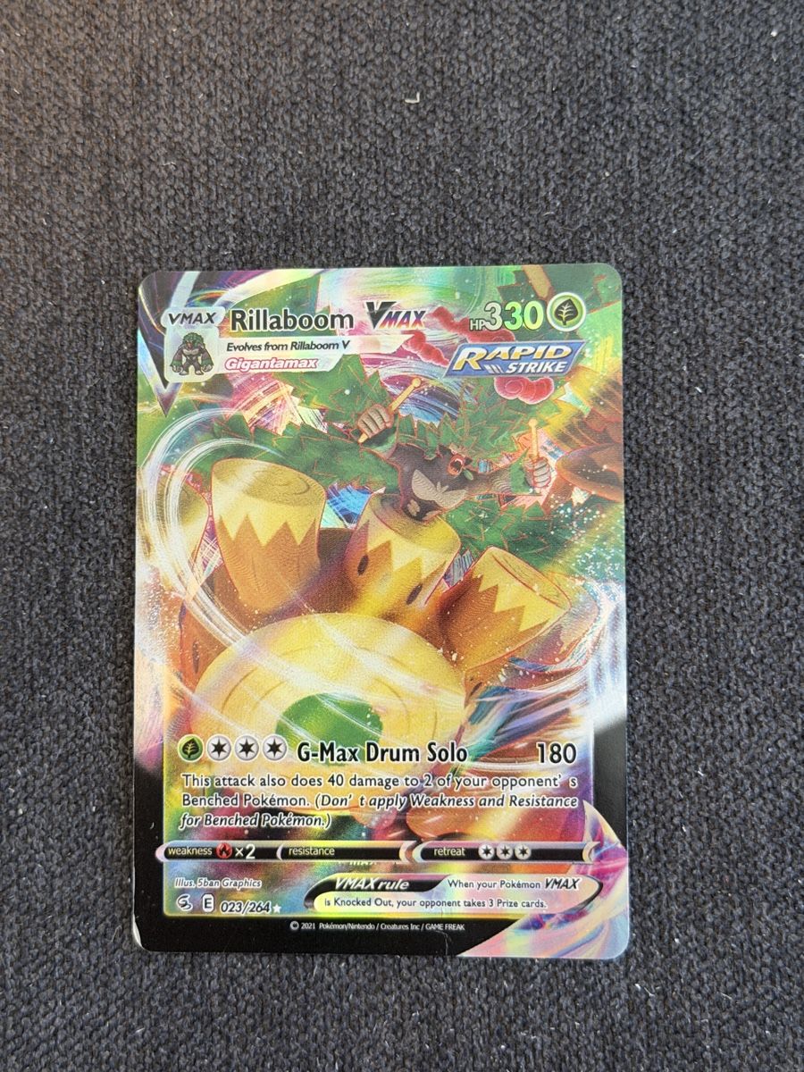 Pokémon Carte collezionabili: Pokémon Rillaboom VMAX 023/264 – Usato da Liestal venduto da arl_6tv7