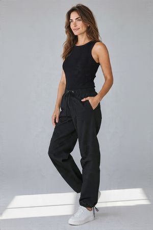 Pantalon Parachute Bershka XS Noir
