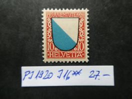 Pro Juventute 1920 Nr. J16 postfrisch